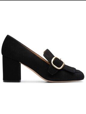 Clarks Un Cosmo Go Black Suede Heels / Loafer Pumps – Like New. Size 7.5